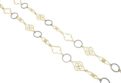 Alternating Scroll Ring Link Necklace