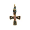 ARTIFACT CROSS IN TEAL PATINA WITH MARQUIS QUARTZ AND WHITE DIAMONDS ENHANCER