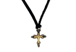 Artifact Cross Leather Necklace