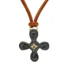 Artifact Cross Leather Necklace