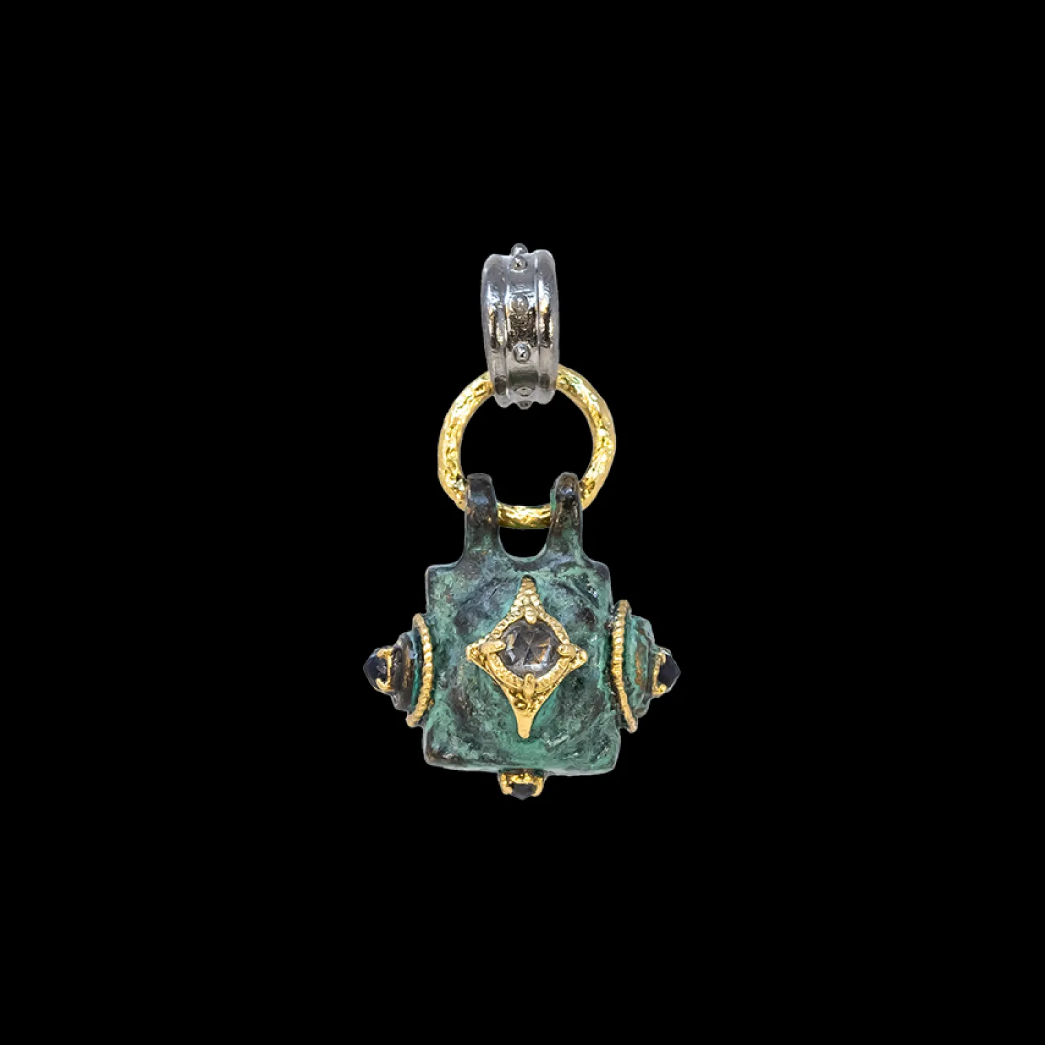 ARTIFACT ENHANCER WITH GREY DIAMOND AND BLACK SAPPHIRE DETAIL