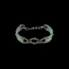 ARTIFACT  TEAL PATINA SILVER LOBSTER CLASP  TEXTURED BRACELET