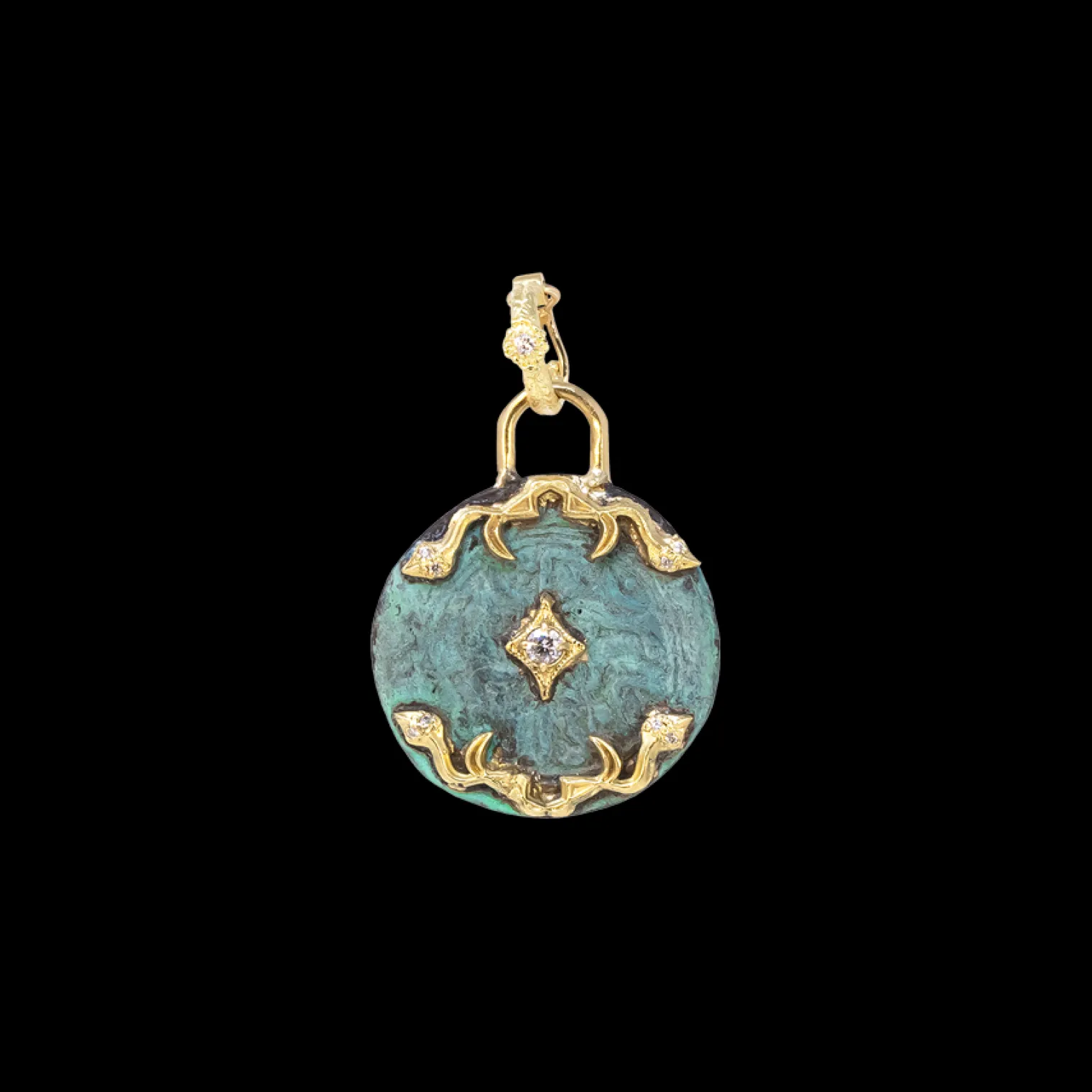 ARTIFACT TEAL PATINA SNAKE ENHANCER WITH CRIVELLI DETAIL
