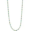 28" ARTIFACT TEAL PATINA WITH GOLD COMPONENTS NECKLACE