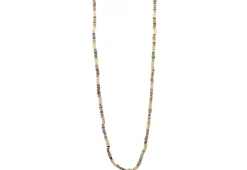 32" BEADED NECKLACE WITH ANCIENT ROMAN GLASS AND CARVED