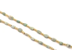 20" BEADED NECKLACE WITH ANCIENT TURQUOISE AFGHANI