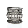 BLACK DIAMOND ROSE CUT STACK RING