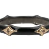 BLACK ENAMEL STACK BAND RING