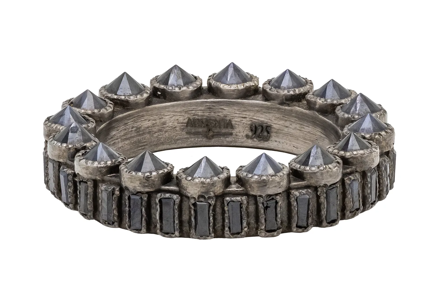 BLACK SAPPHIRE STACK BAND RING
