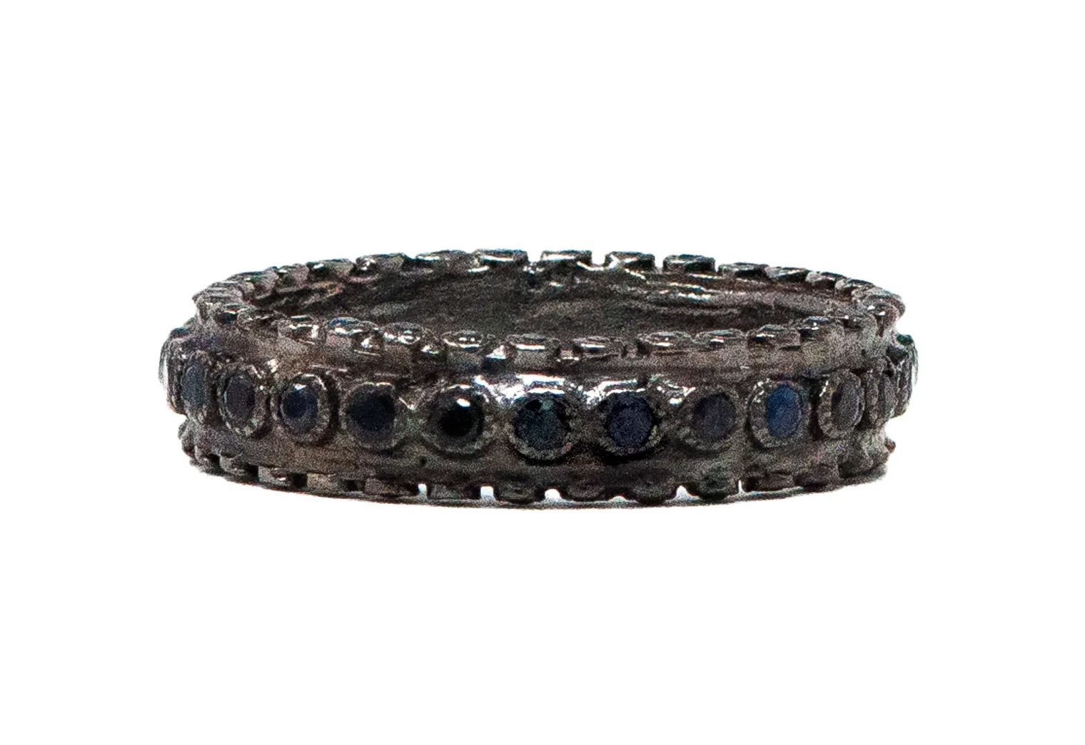 BLACK SAPPHIRE STACK BAND RING