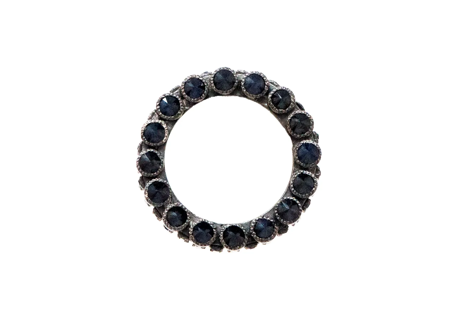 BLACK SAPPHIRE STACK BAND RING