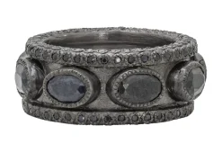 BLACK SAPPHIRE WIDE BAND