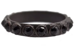Black Spinel Stack Ring