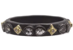 BLACKENED STACK BAND RING