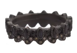 Blackened Stack Ring