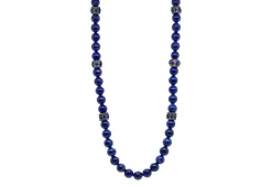 30" BLUE LAPIZ BEADS NECKLACE