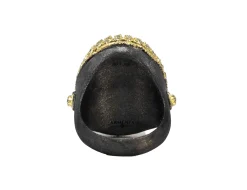 BLUE MOTHER OF PEARL STATEMENT RING