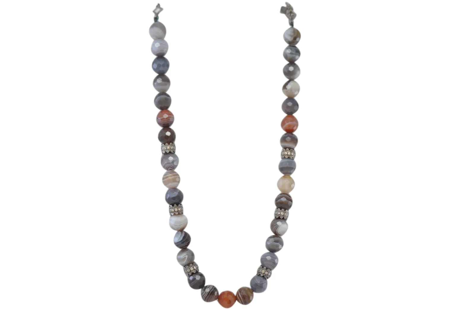 Botswana Agate Beaded Necklace
