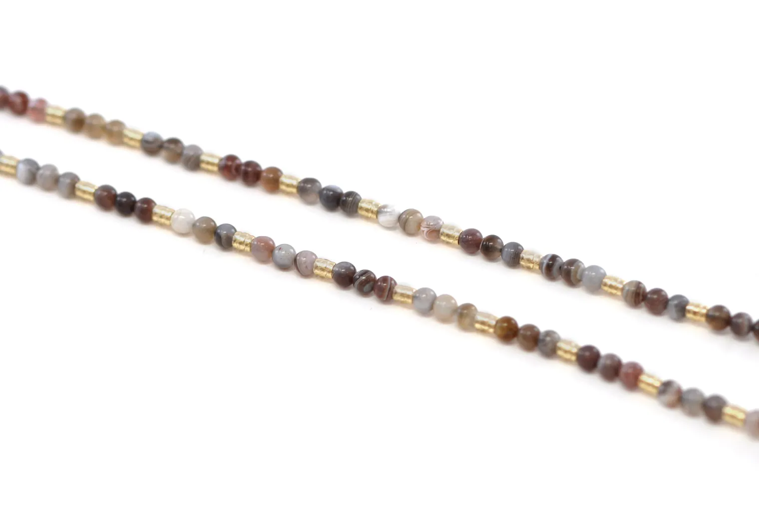 Botswana Agate Beaded Necklace