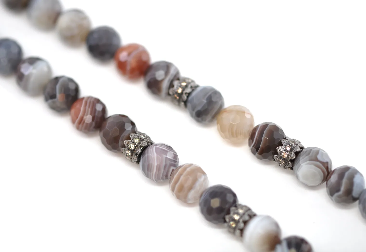 Botswana Agate Beaded Necklace