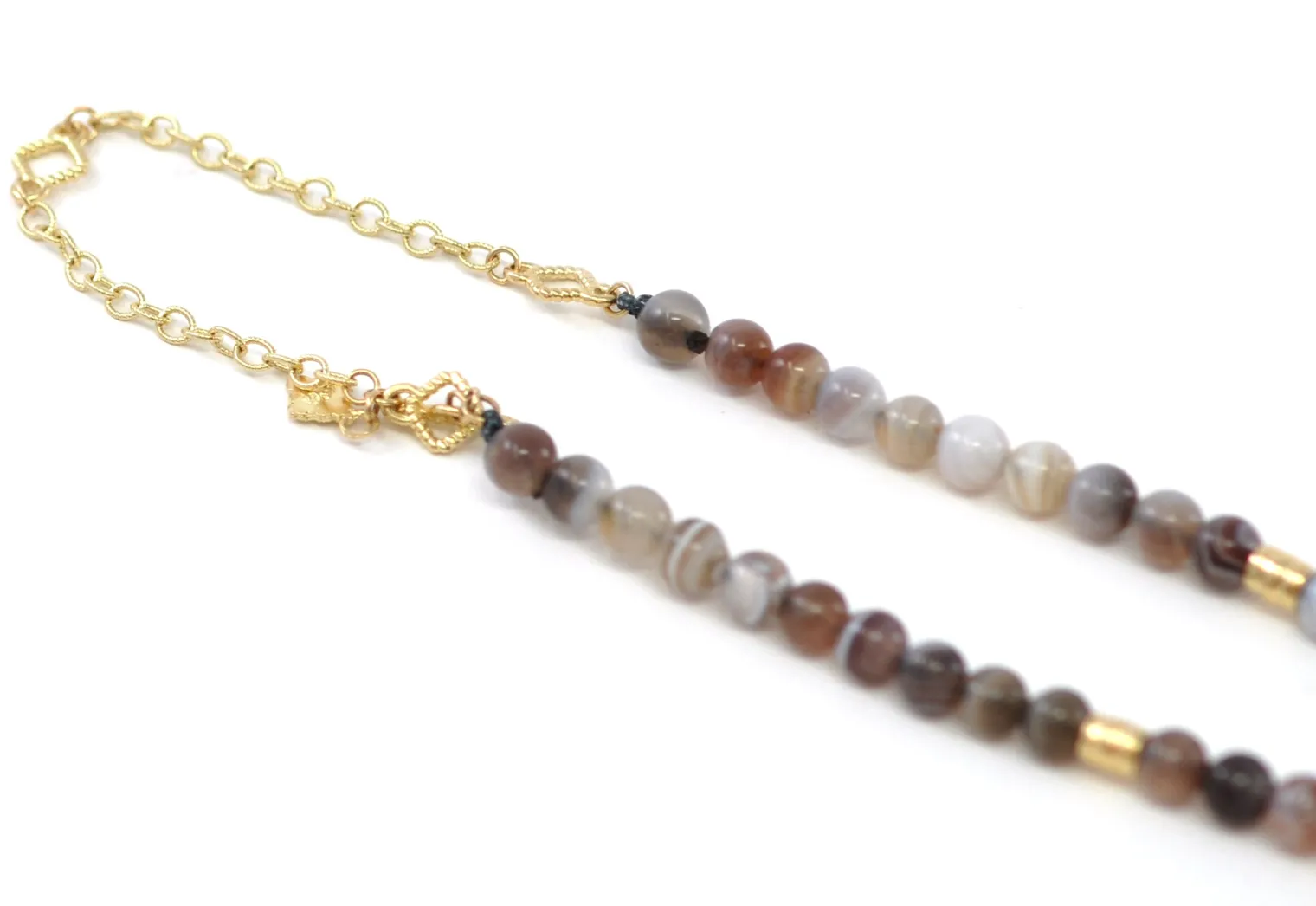 Botswana Agate Beaded Necklace