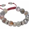Botswana Agate Beaded Pull Bracelet