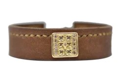 Brown Leather Pull Bracelet