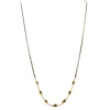 17.5" CHAIN LINK NECKLACE WITH CARVED SCROLL STATIONS