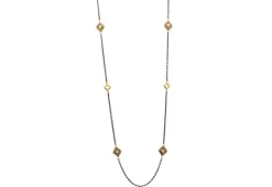 36" CHAIN LINK NECKLACE WITH  6 SCROLL STATIONS