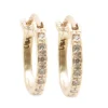 Champagne Diamond Huggie Hoop Earrings
