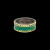 CLASSIC GREEN WIDE BAND RING