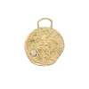 Coin Medallion Charm with Diamond
