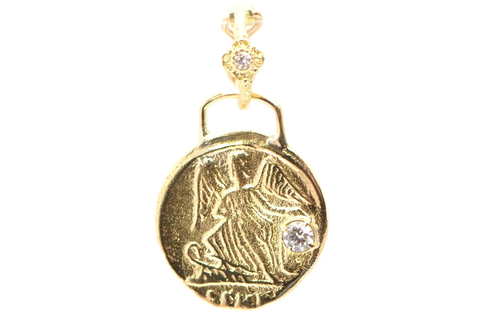COIN MEDALLION ENHANCER WITH DIAMOND