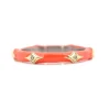Coral Enamel Crivelli Stack Band Ring