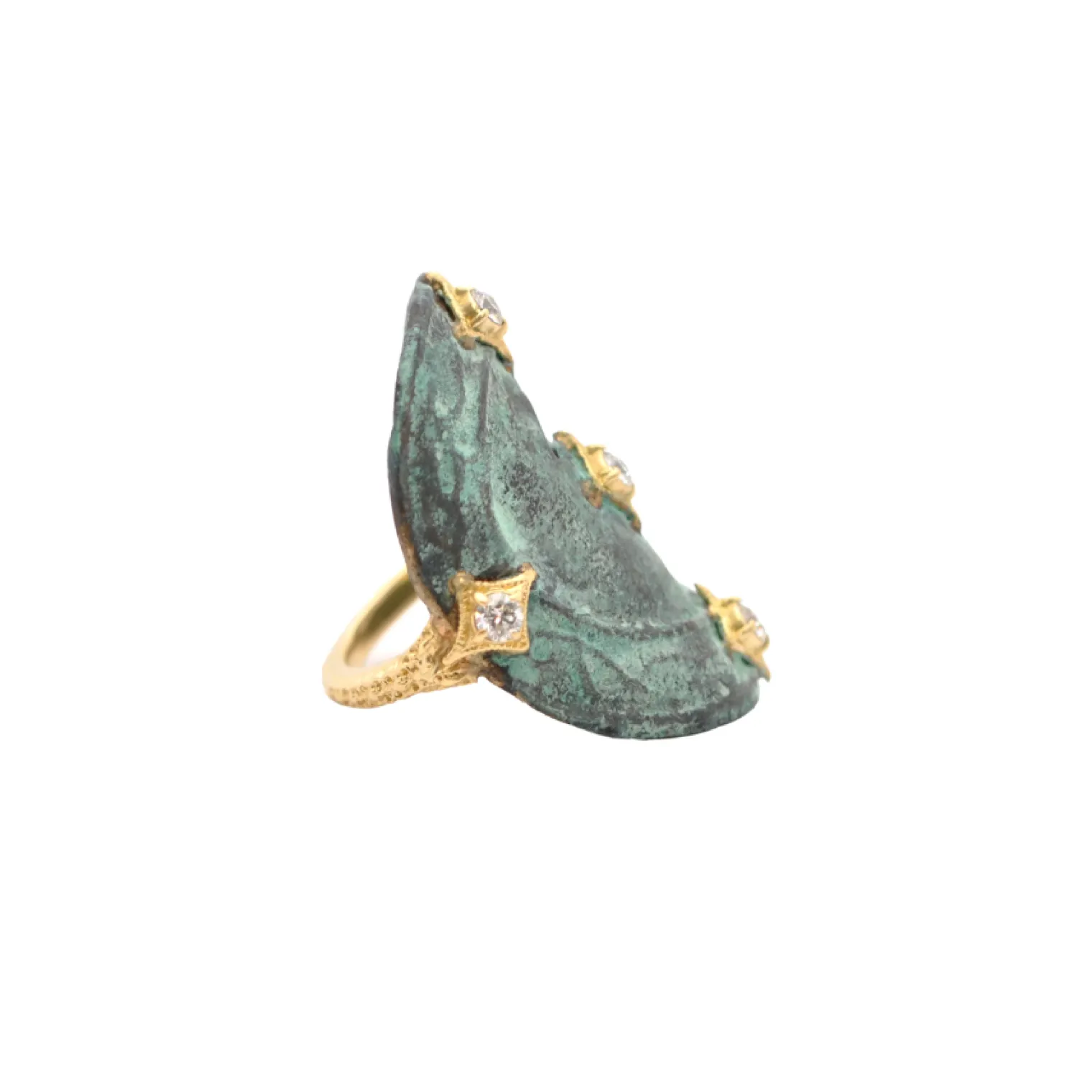 CRIVELLI ACCENTED ARTIFACT COIN STATEMENT RING