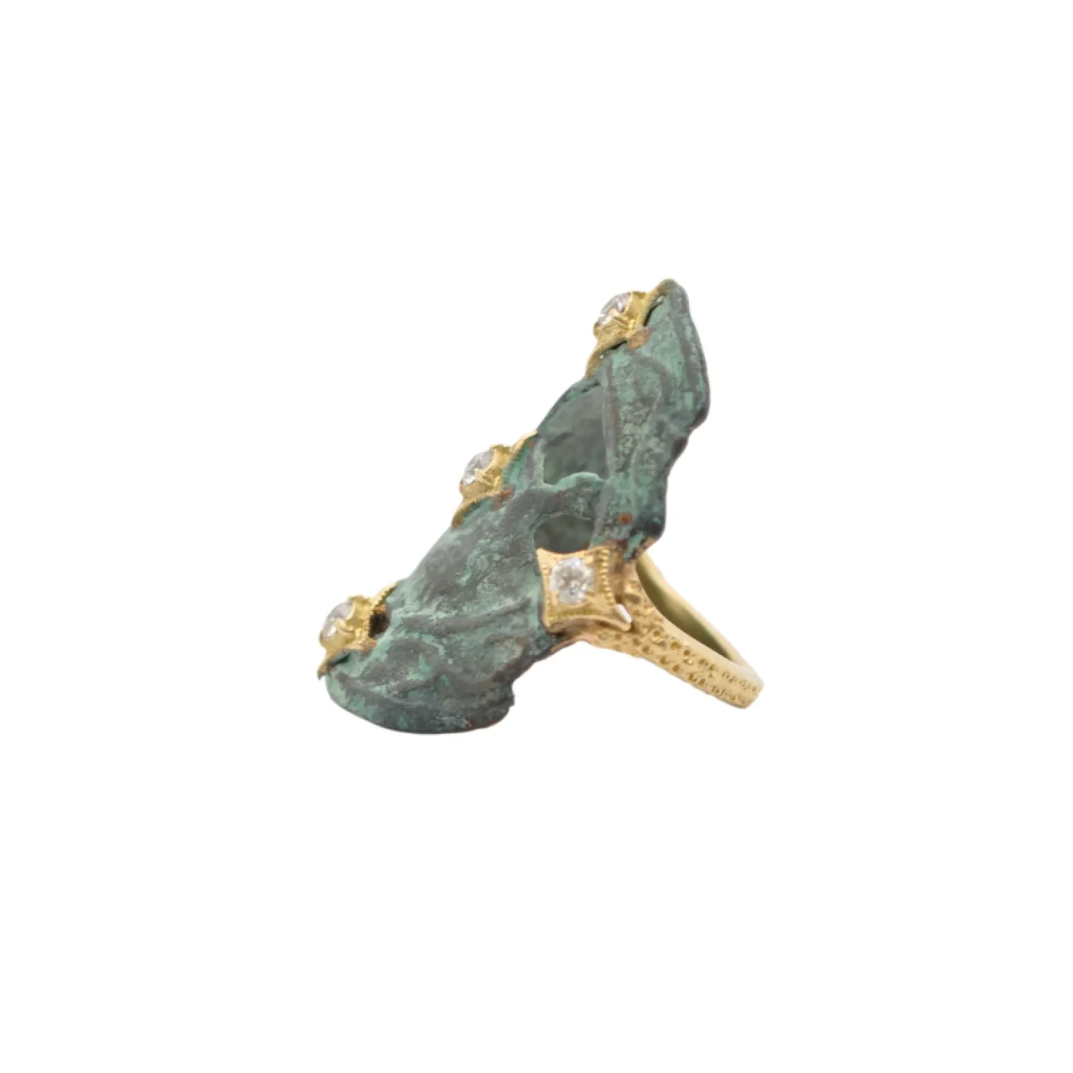 CRIVELLI ACCENTED ARTIFACT COIN STATEMENT RING