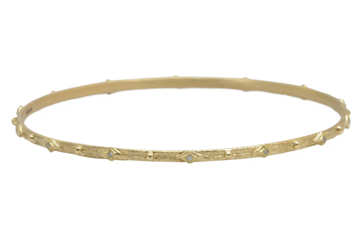 Crivelli and Granulation Bangle Bracelet
