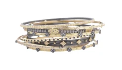 Crivelli and Granulation Bangle Bracelet