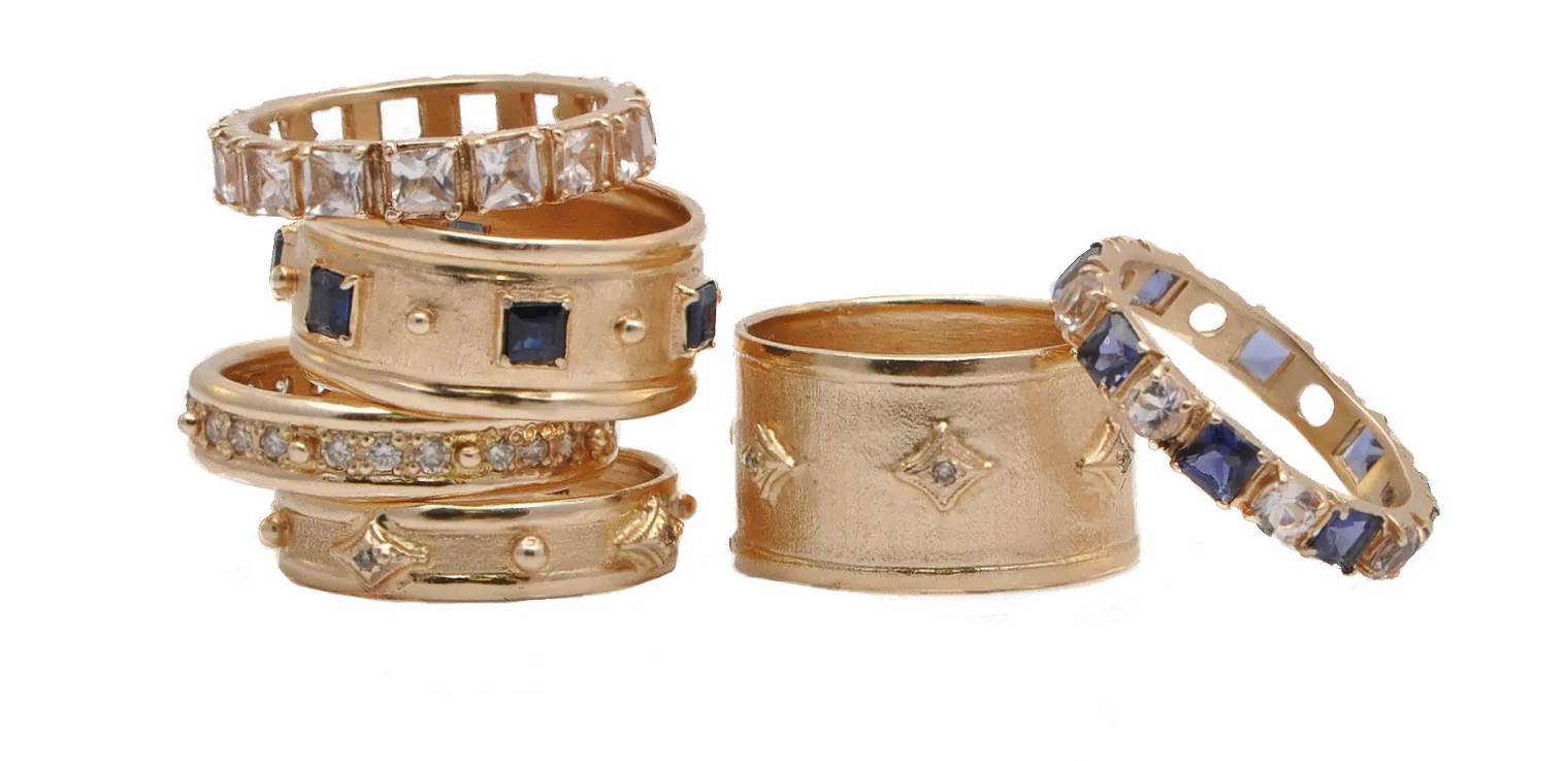 Crivelli and Granulation Stack Band Ring