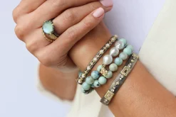 CRIVELLI AND MORGANITE HUGGIE BRACELET