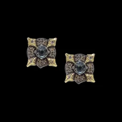 CRIVELLI CROSS STUD EARRINGS