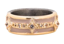 CRIVELLI ENAMEL WIDE BAND RING