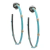 Crivelli Turquoise Enamel Hoop Earrings