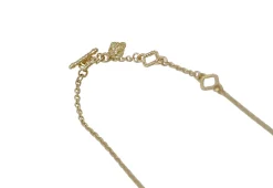 Curved Bar with Rubies Pendant Necklace