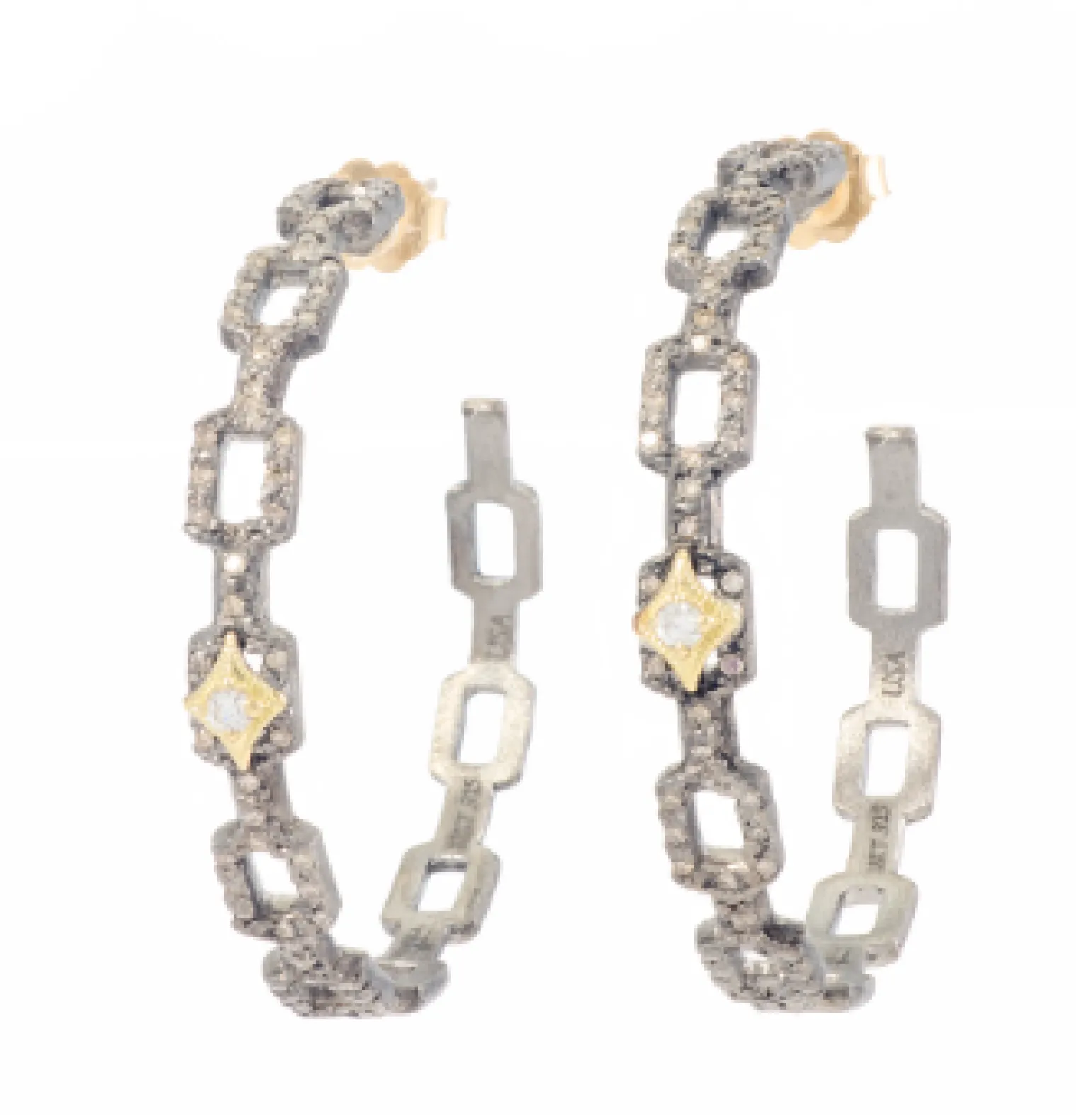 DIAMONDS HOOP EARRINGS