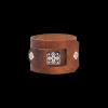 DOUBLET LEATHER BRACELET WITH BLACK AND WHITE DIAMONDS