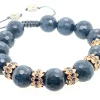 DUMORTIERITE BEADED PULL BRACELET