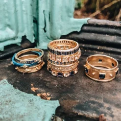 Enamel Crivelli Stack Band Ring