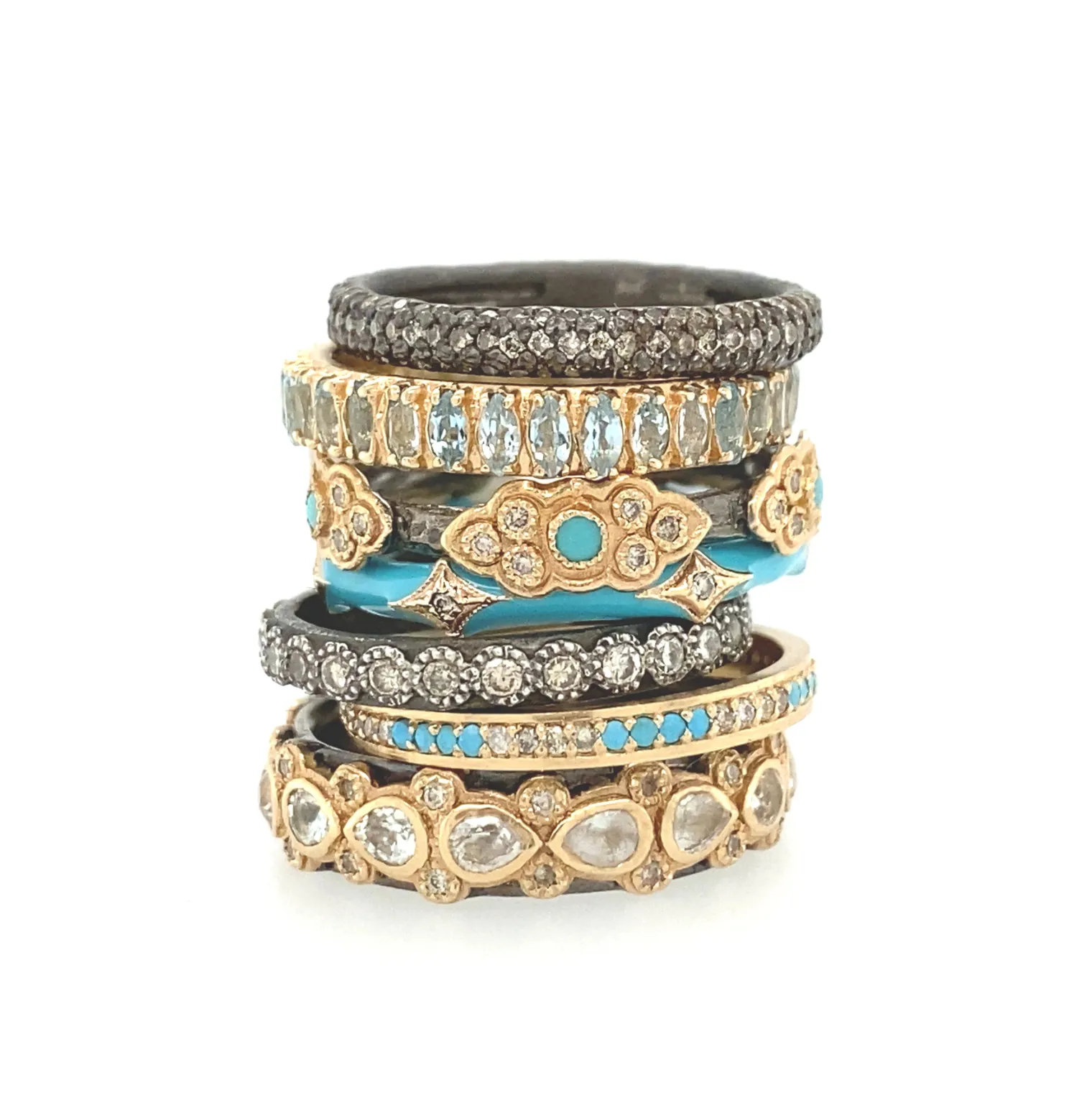 Enamel Crivelli Stack Band Ring
