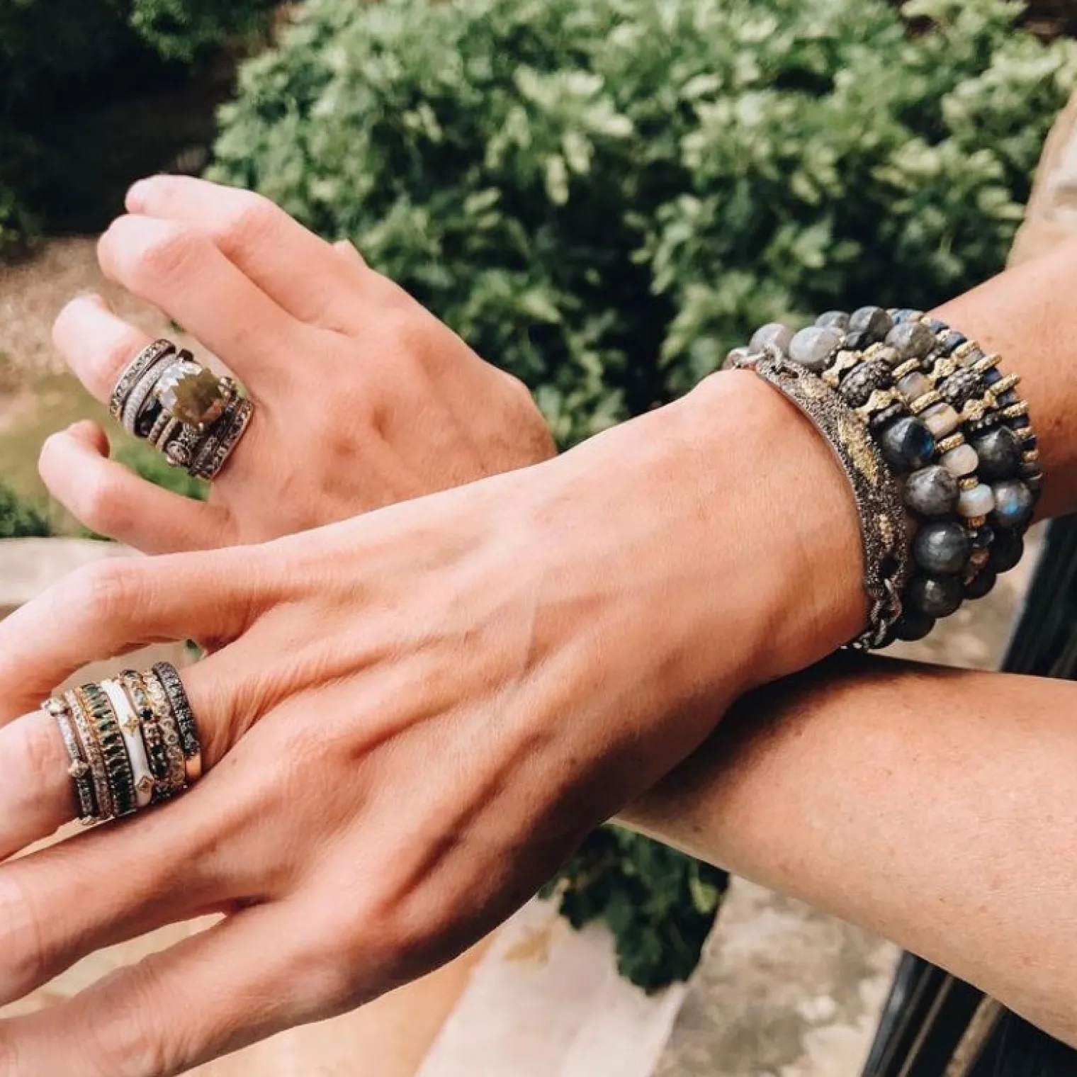 Enamel Crivelli Stack Band Ring